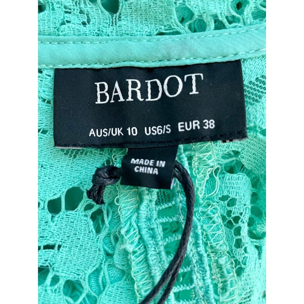 Bardot Lace Pannel Sheath Dress In Green 6 View 6